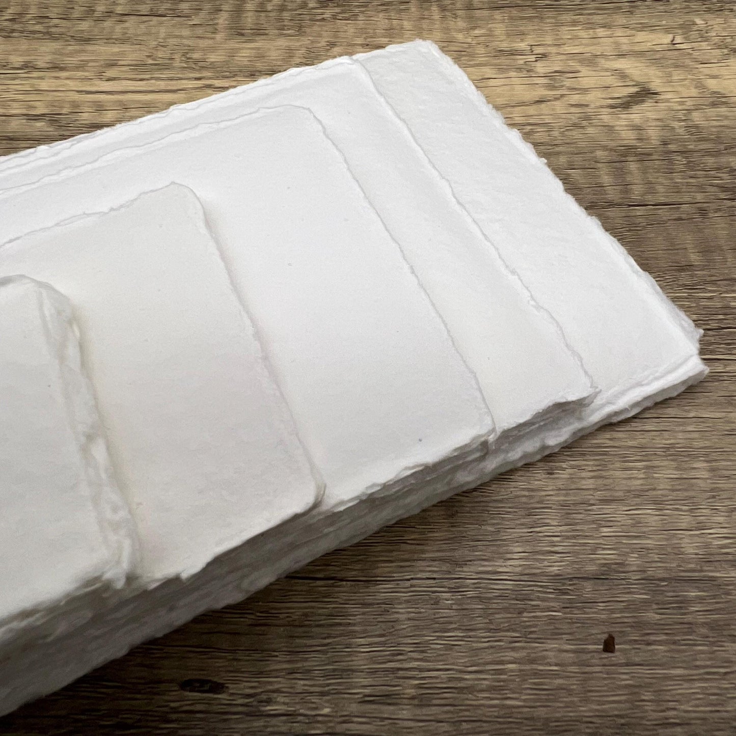 White Handmade Cotton Paper – 10 Deckle Edge Sheets for Wedding Invitations, Art, Printing & More