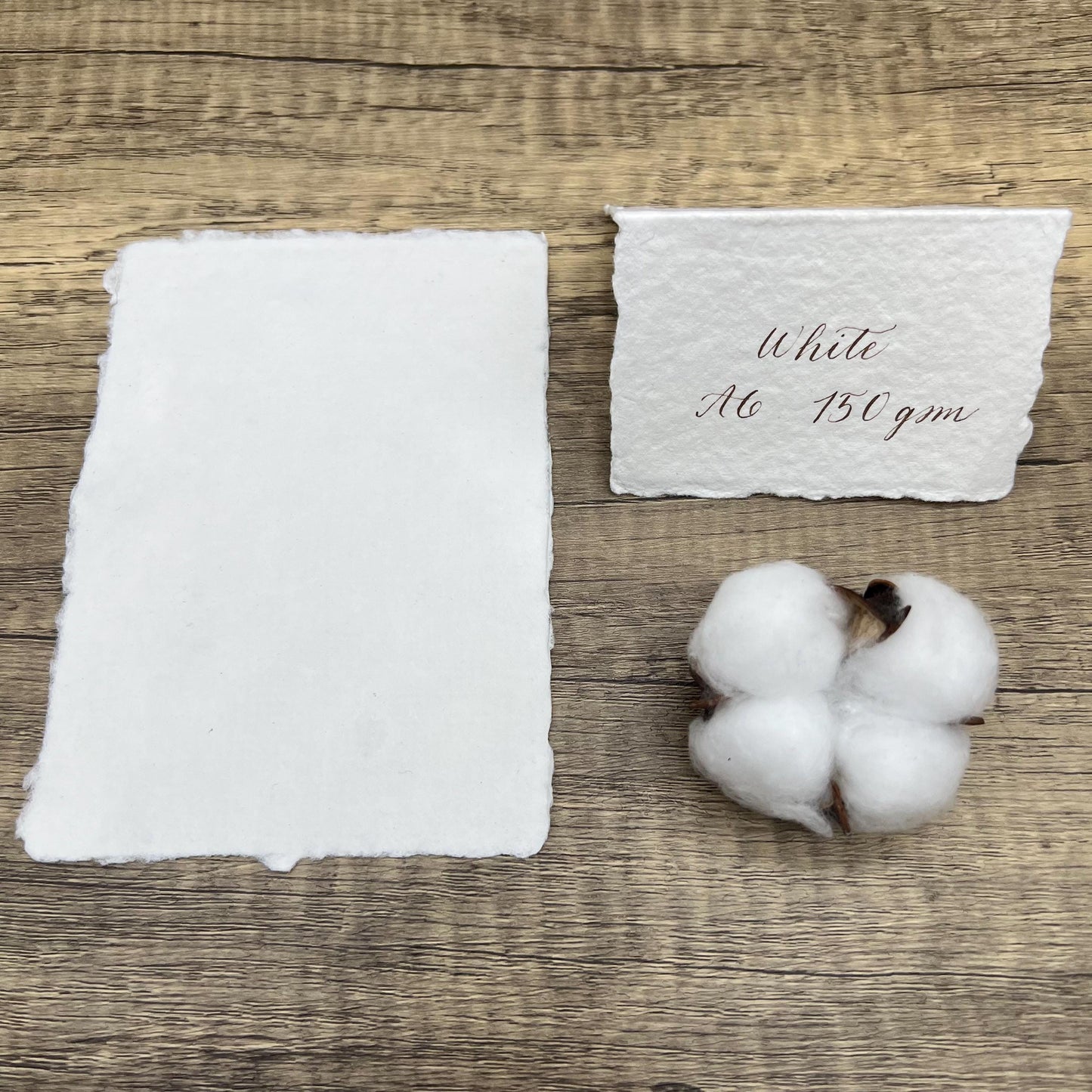 Handmade Cotton Art Paper 150gsm – Deckle Edge Sheets for Calligraphy, Drawing & More