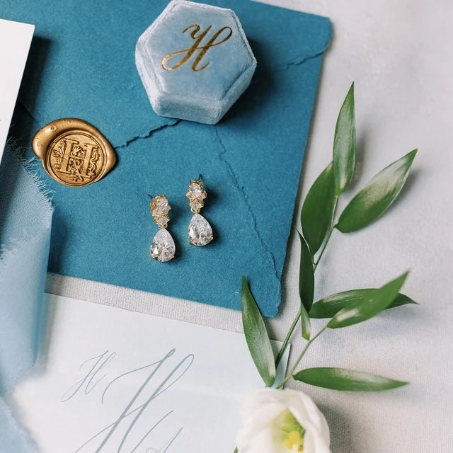 Teal Wedding Invitation Set 20pcs - Handmade Cotton Paper & Envelopes, Deckle Edge, RSVP Cards, Save the Dates