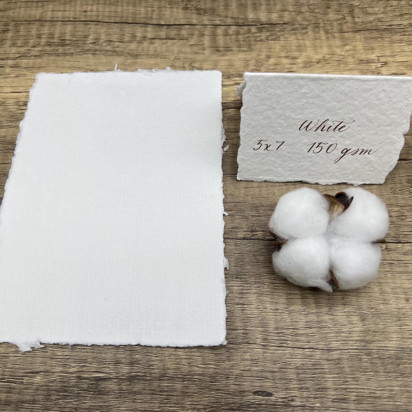 Handmade Cotton Art Paper 150gsm – Deckle Edge Sheets for Calligraphy, Drawing & More