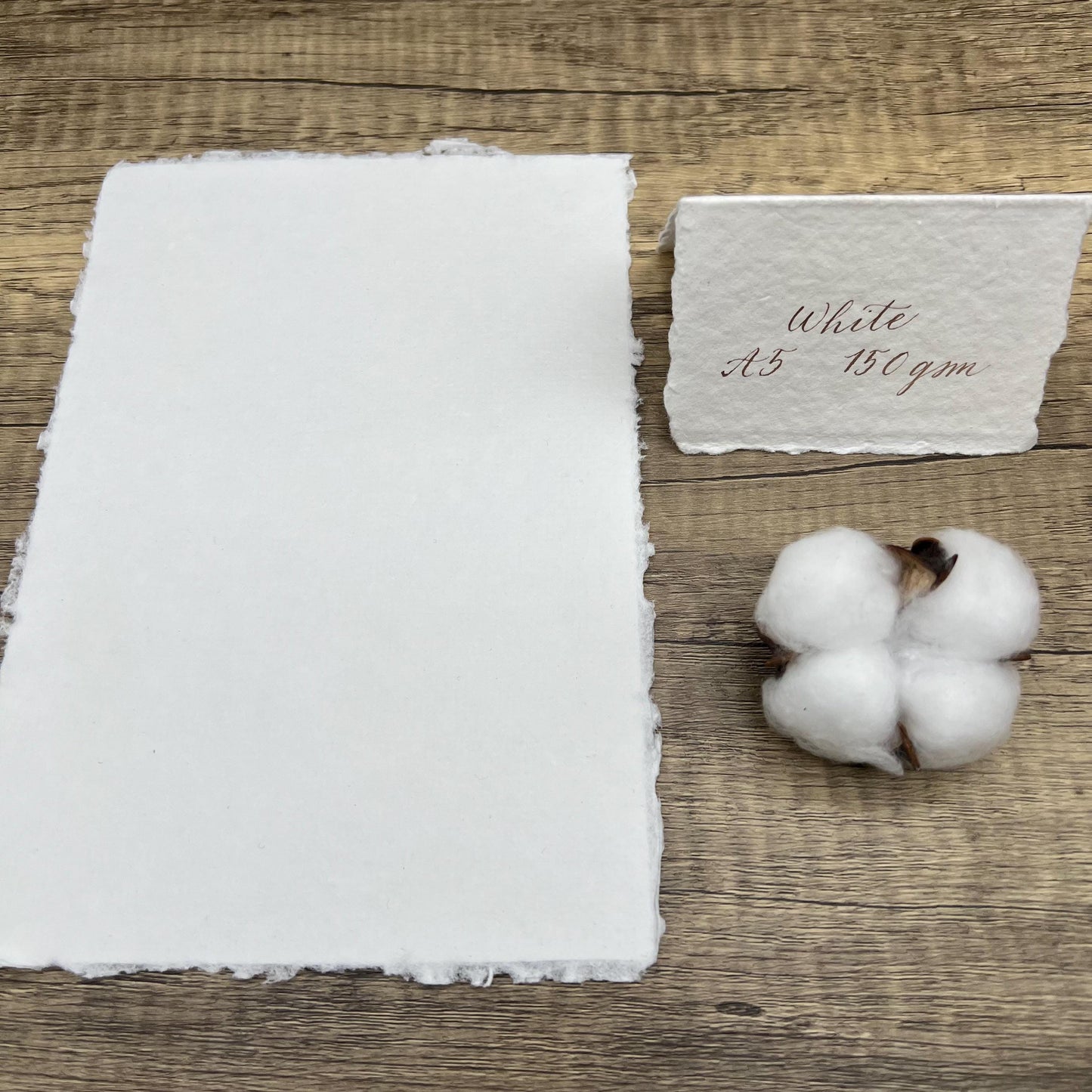 Handmade Cotton Art Paper 150gsm – Deckle Edge Sheets for Calligraphy, Drawing & More