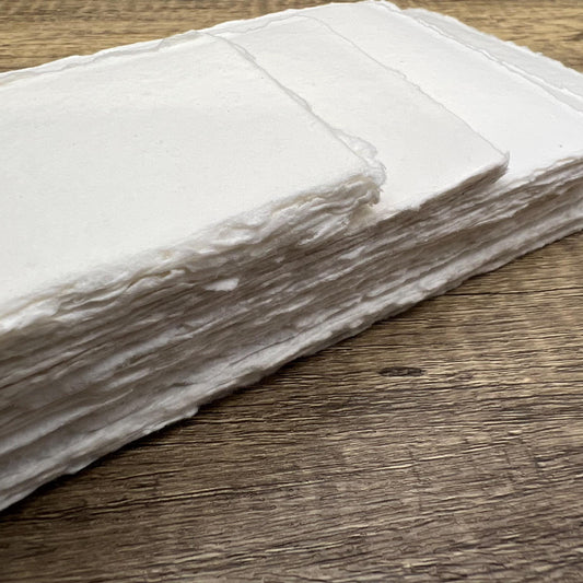 White Handmade Cotton Paper (Set of 10)