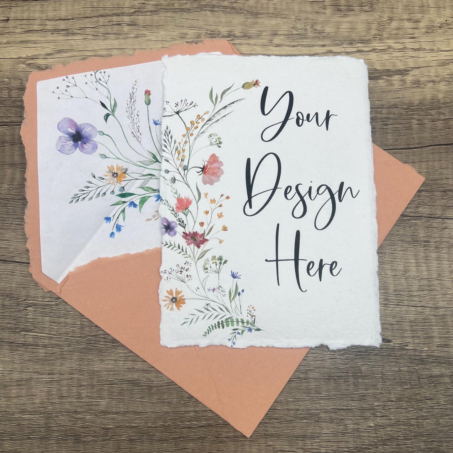 Custom Digital Printing on Handmade Cotton Paper | Wedding Invitations, RSVP Cards & Stationery | Add-On Service