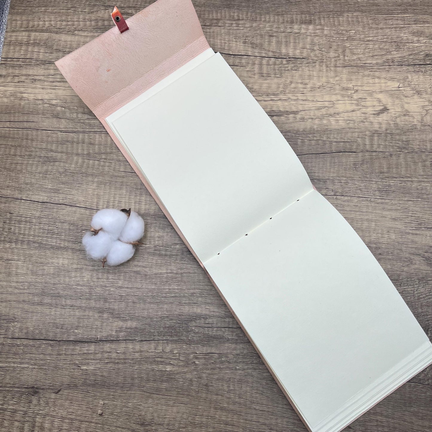 Leather-Bound Cotton Sketchbook – A4 or A5 | Tree-Free, Smooth 185gsm Paper | Portrait Binding, Lays Flat