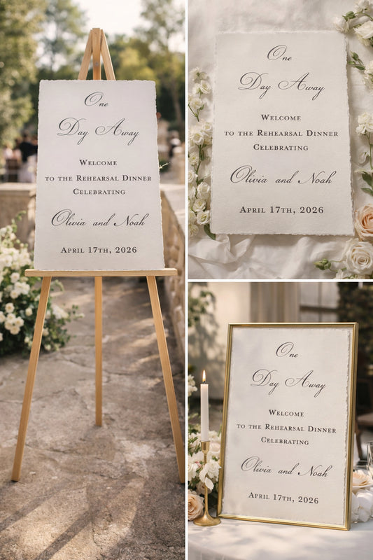 Wedding and Event Sign Printing on Cotton Paper