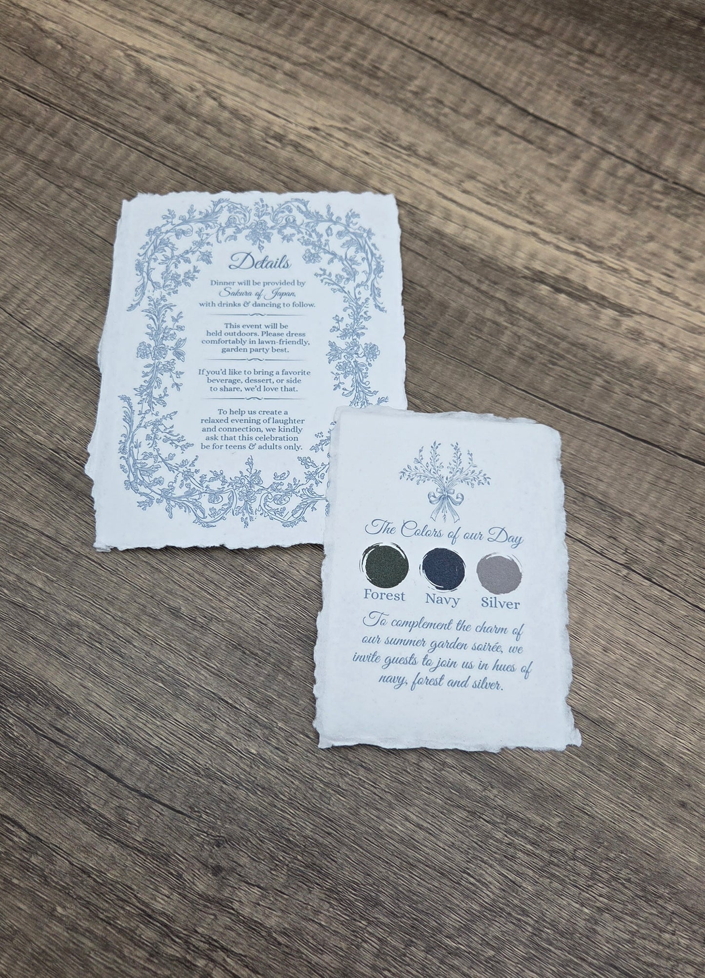 Custom Digital Printing on Handmade Cotton Paper | Wedding Invitations, RSVP Cards & Stationery | Add-On Service