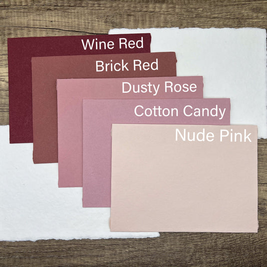 RSVP Handmade Cotton Envelopes (3.75"x5.5") Set of 10 - Premium Envelopes for Stationery, Weddings, Invitations, Save-the-Dates, RSVPs,