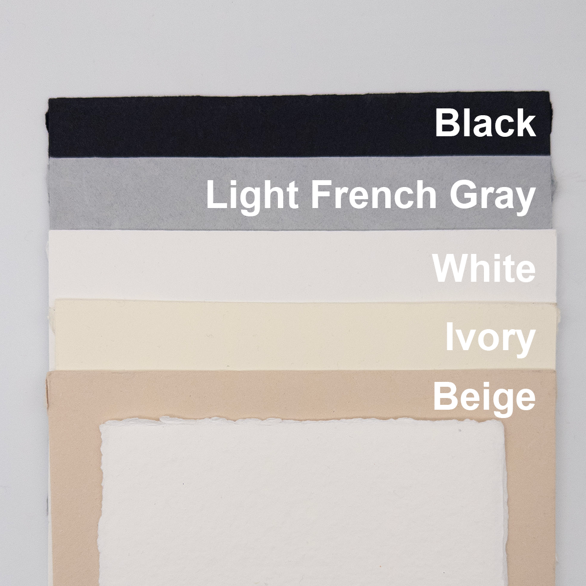 Anniversary Cotton Paper Stationery Set – Handmade Deckle Edge Gold Gilded Note Cards