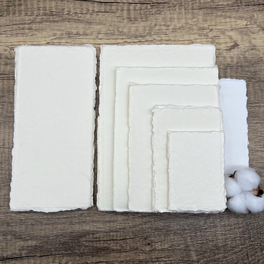 Ivory 300gsm Handmade Cotton Paper (Set of 10)