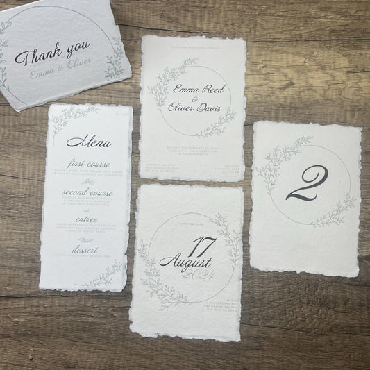 Custom Digital Printing on Handmade Cotton Paper | Wedding Invitations, RSVP Cards & Stationery | Add-On Service