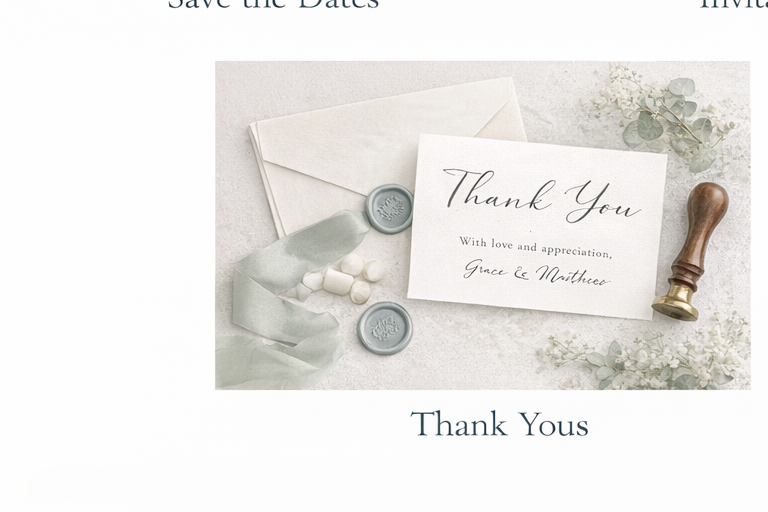Thank You Cards (A6) - Wedding Journey