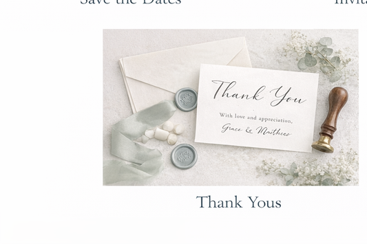 Thank You Cards (A6) - Wedding Journey