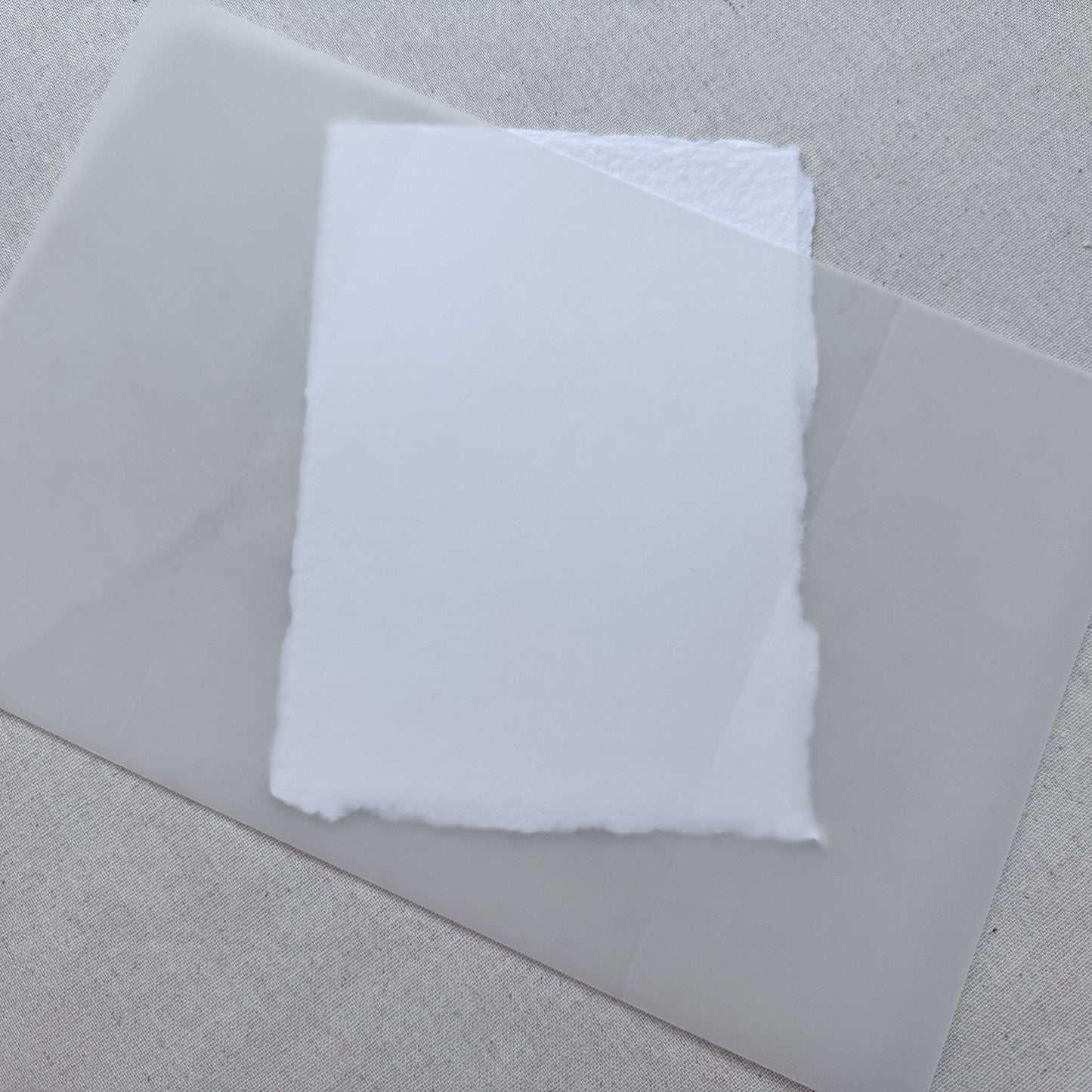 Vellum 5x7 Jacket — Handmade Paper Overlay (Set of 10)