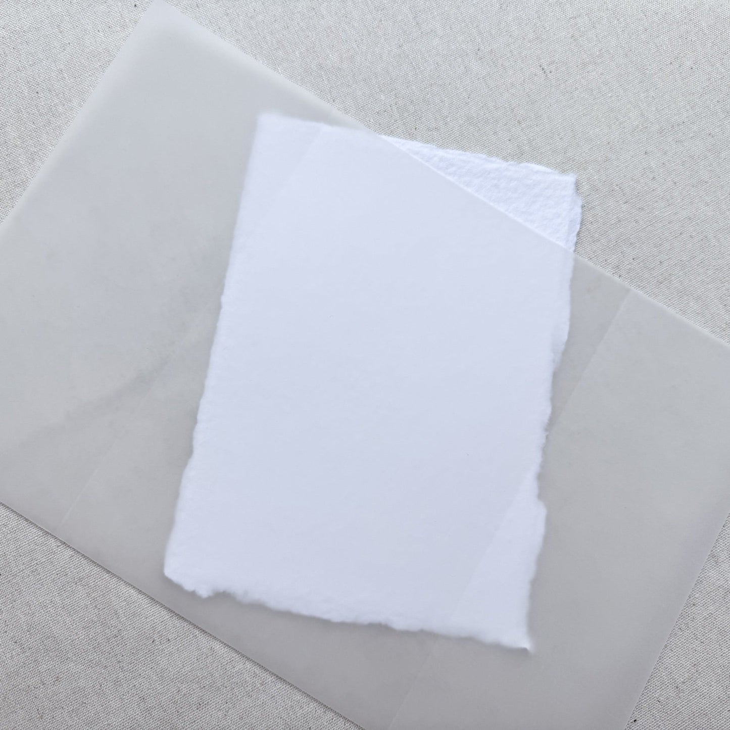 Vellum 5x7 Jacket — Handmade Paper Overlay (Set of 10)
