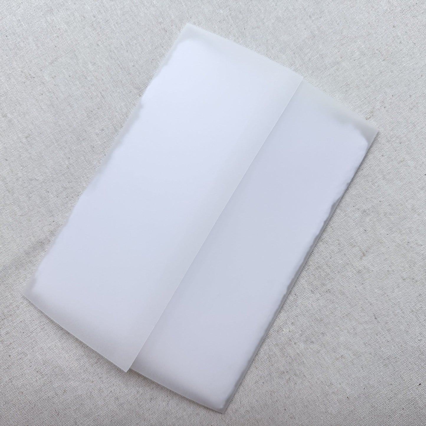 Vellum 5x7 Jacket — Handmade Paper Overlay (Set of 10)
