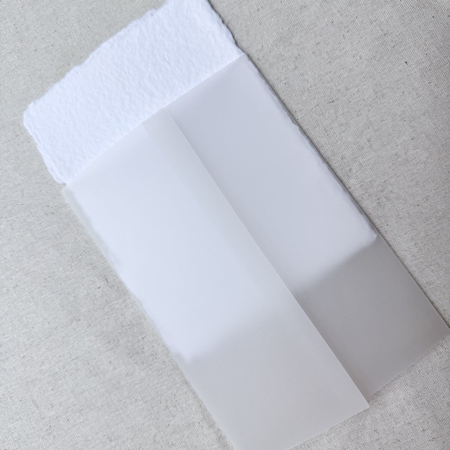 Vellum 5x7 Jacket — Handmade Paper Overlay (Set of 10)