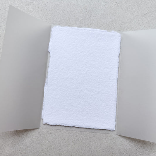 Vellum 5x7 Jacket — Handmade Paper Overlay (Set of 10)
